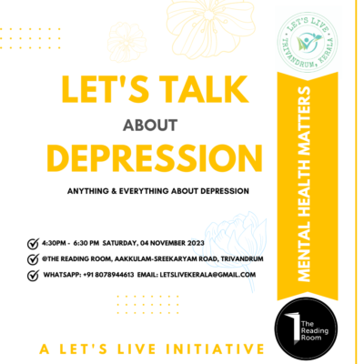 Let's Live Event about Depression conducted on 04 Nov 2023