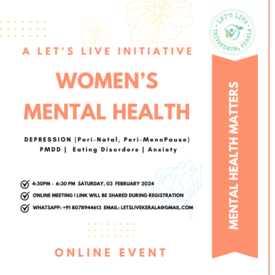 Women's Mental Health Session by Let's Live on 03 Feb 2024