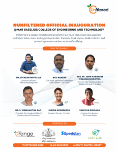 Mar Baselios Unfiltered Inauguration Flyer