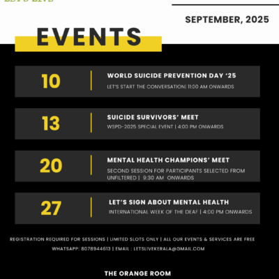 orange room september 2025 event calendar